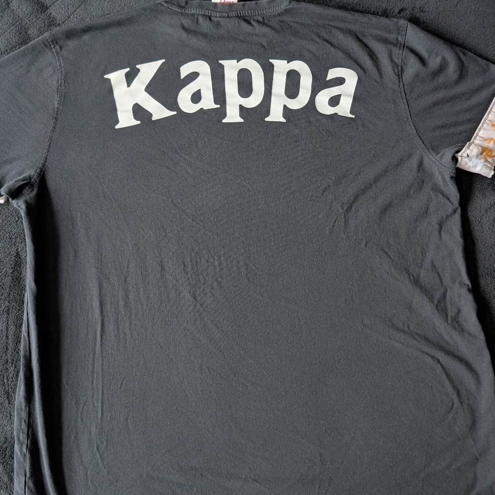Kappa Authentic 222 Banda Logo Taped Sleeve Graphic Streetwear Shirt Black XXXL image 7